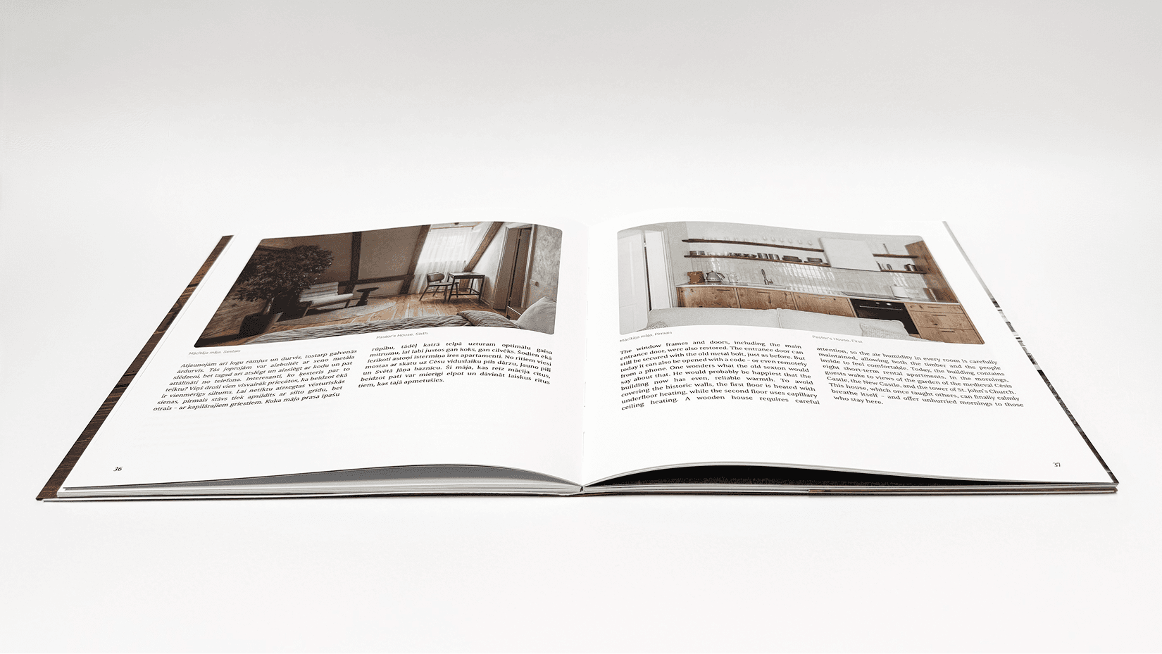 Look Into the Future of the Past book layout design for Mājas Cēsīs