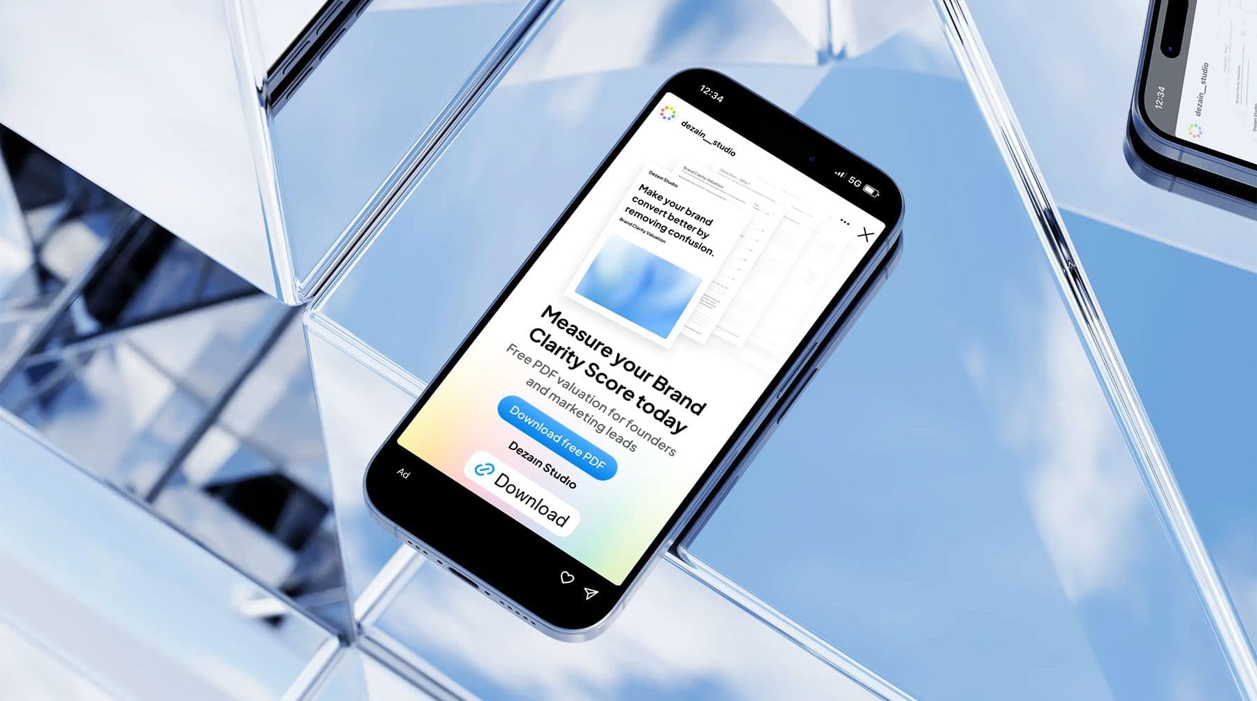 Smartphone showing a mobile marketing campaign