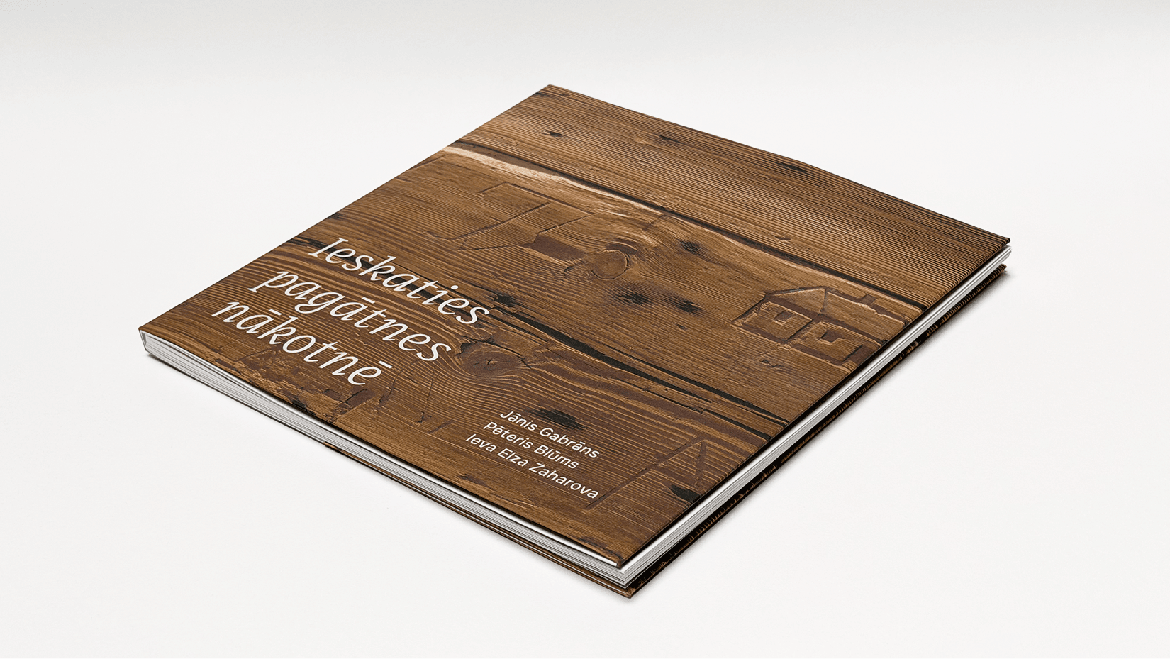 Look Into the Future of the Past book cover design for Mājas Cēsīs