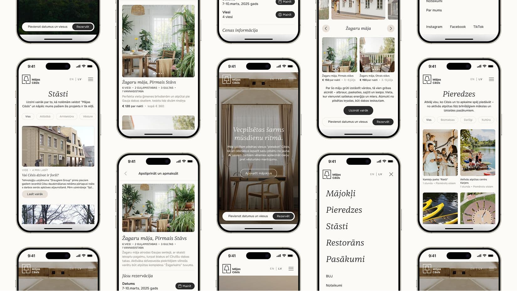 Mājas Cēsīs mobilās ekrāni