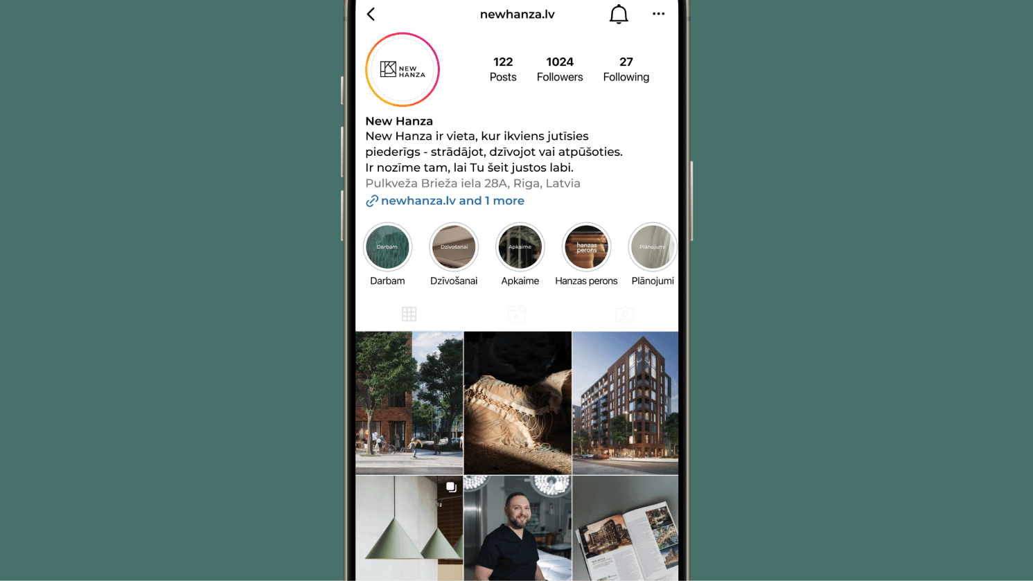 New Hanza Instagram feed curation