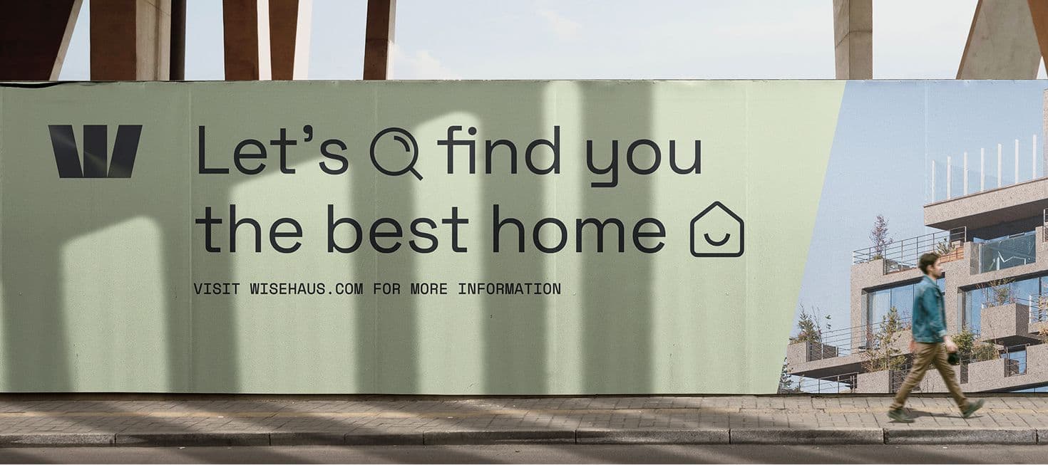 Wisehaus - Brand identity street banner visual